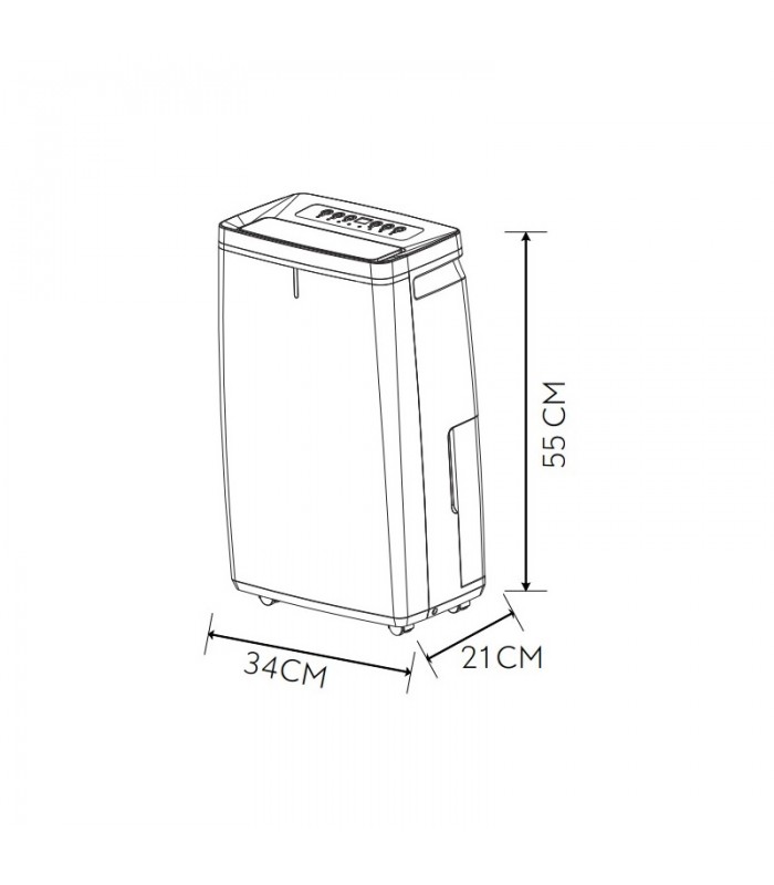 Deshumidificador Portátil MIEKE 320W 5.5L Blanco