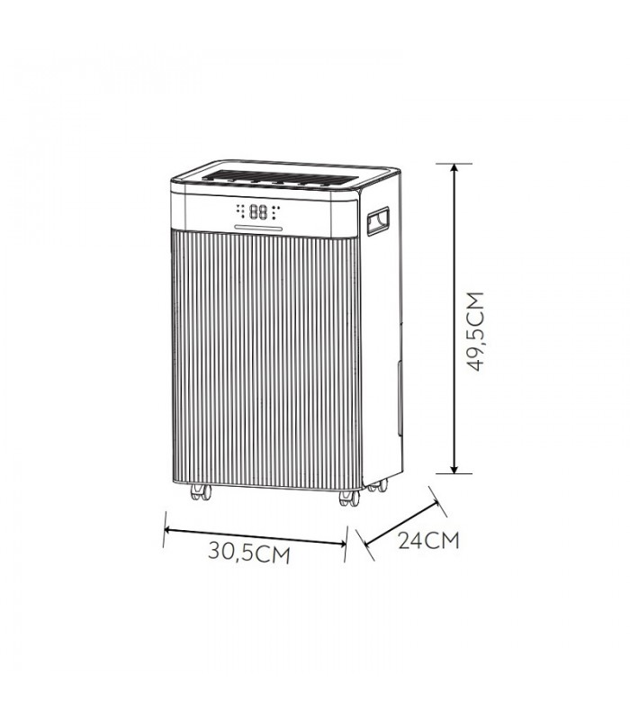 Deshumidificador Portátil KISIMA 330W 4.5L Blanco