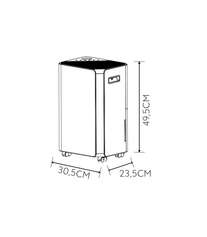 Deshumidificador Portátil CHANTARA 330W 4.5L Blanco/Negro