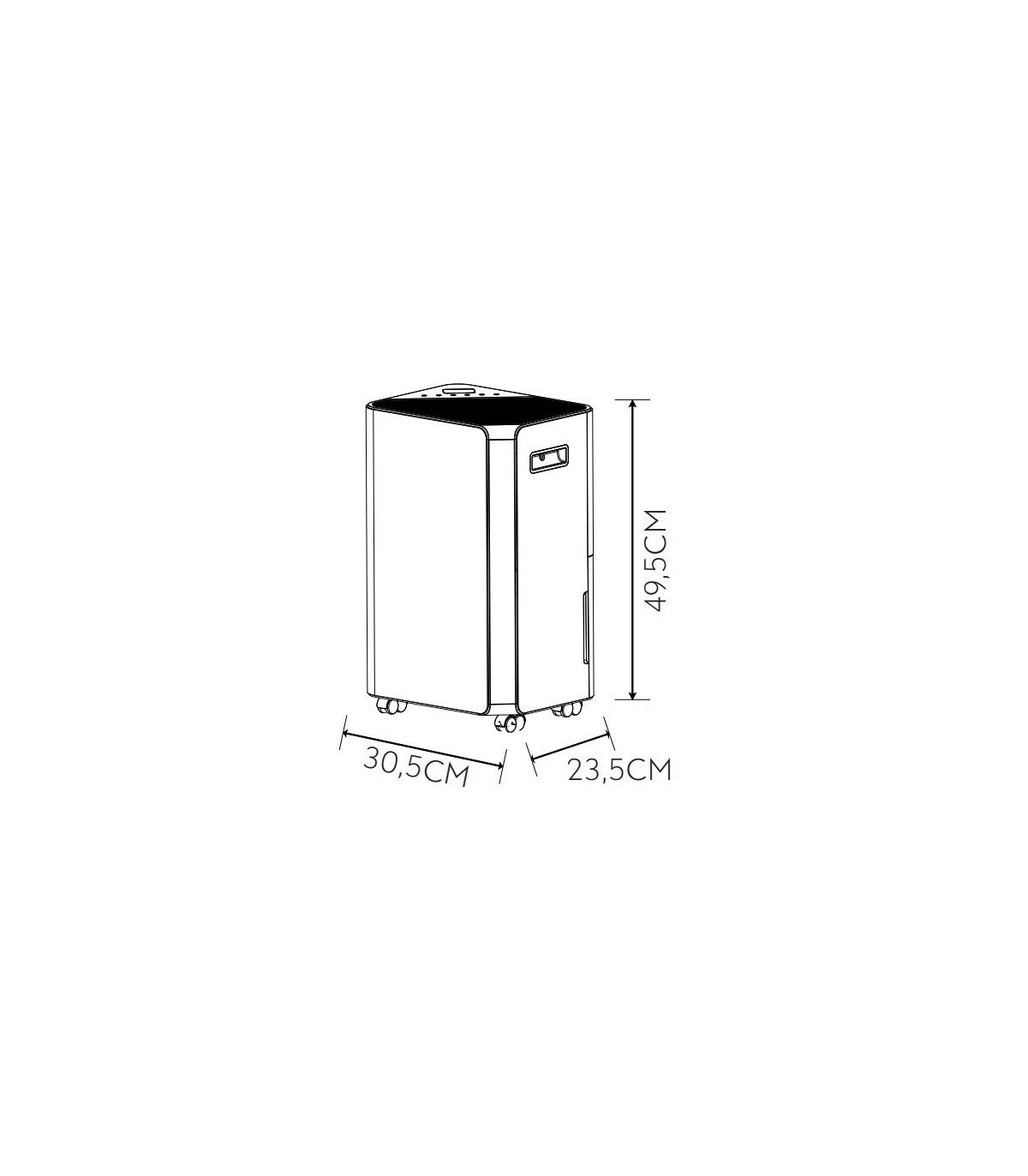 Deshumidificador Portátil CHANTARA 330W 4.5L Blanco/Negro