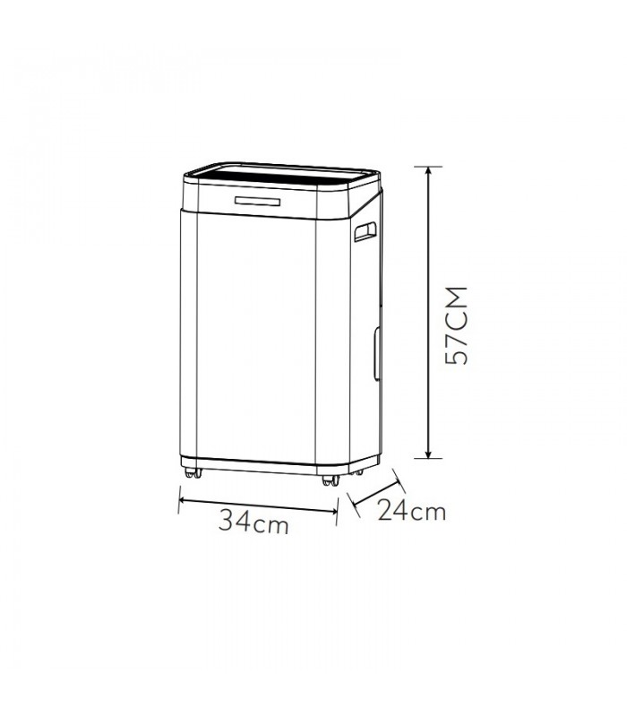 Deshumidificador Portátil MISTY 380W 6.5L Blanco/Negro