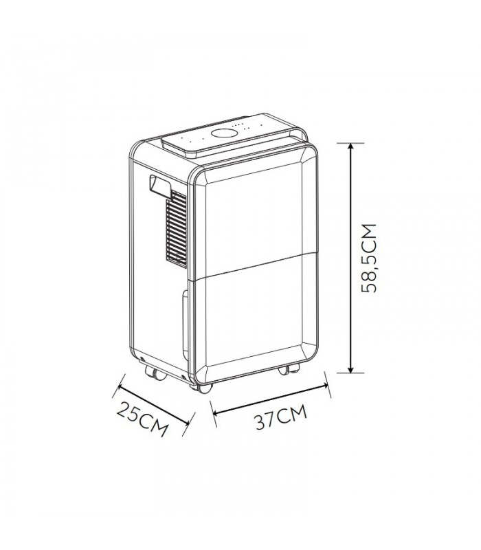 Deshumidificador Portátil LIFE 540W 4L Blanco/Plata