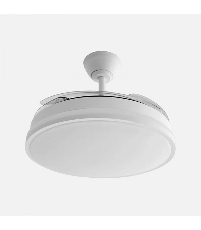 Ventilador GUERRERO DC 44W 4900Lm 4 Aspas Blanco CCT