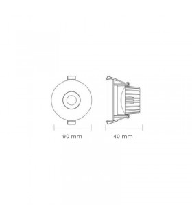 Downlight Led LUXTAR 7W 500Lm IP20 Blanco