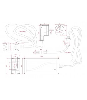 Fuente alimentación para tiras de LED 220V a 24V 48W 2A