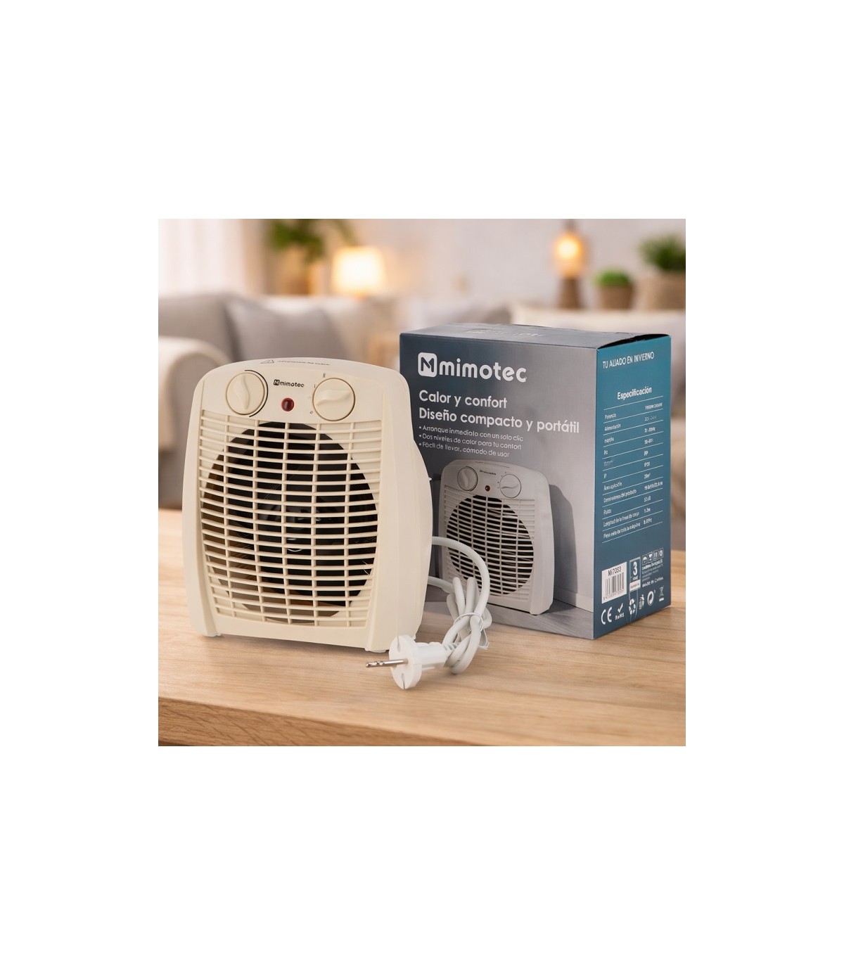 Calefactor Eléctrico WHITE BROKEN COMFORT 2000W