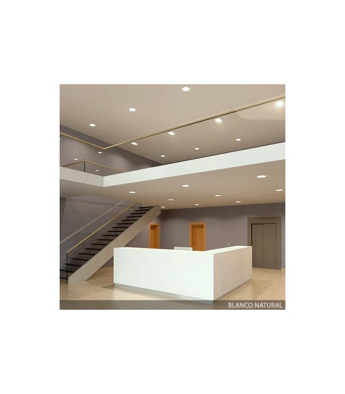Downlight LED 240mm 20W 1.600Lm 120° IP40 Redondo Blanco