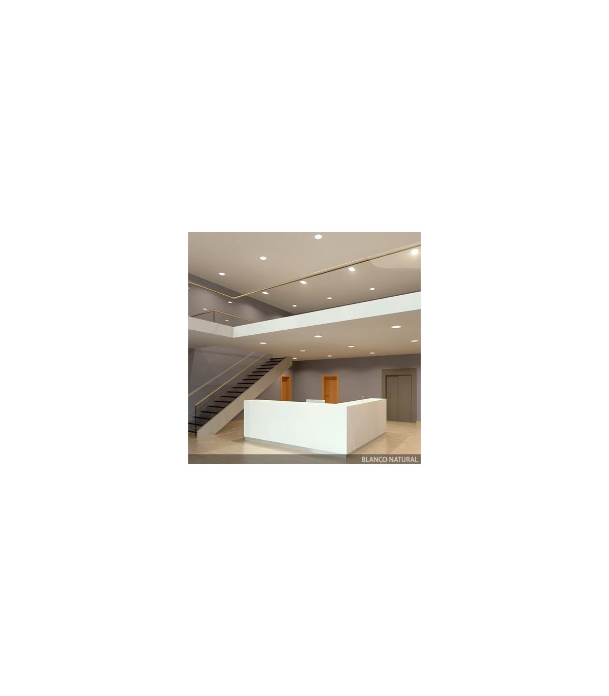 Downlight LED 240mm 20W 1.600Lm 120° IP40 Redondo Blanco