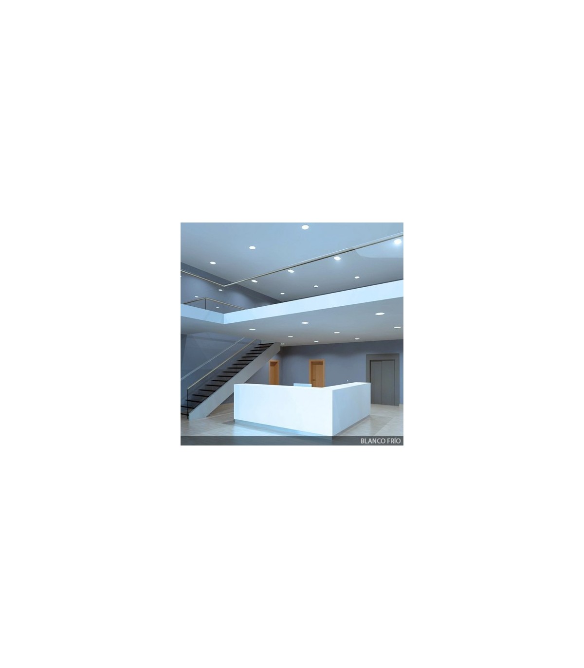 Downlight LED 240mm 20W 1.600Lm 120° IP40 Redondo Blanco
