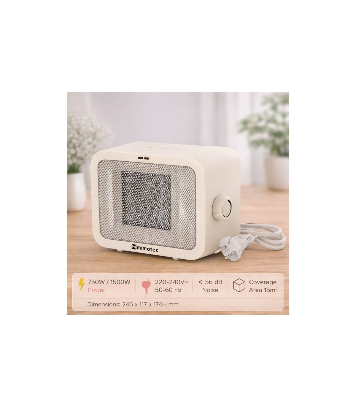 Calefactor Cerámico WHITE BROKEN SCATOLA 1500W