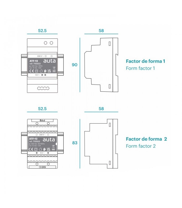 Alimentador 12V ATF-12 12VCA AUTA