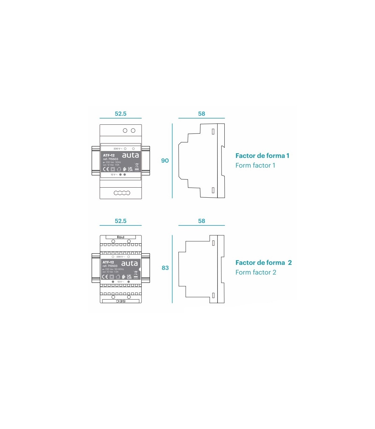 Alimentador 12V ATF-12 12VCA AUTA