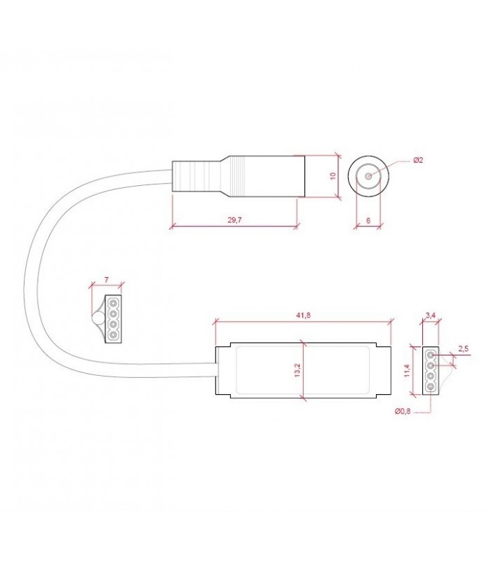 Amplificador RGB Mini 144W 12V-24V IP25