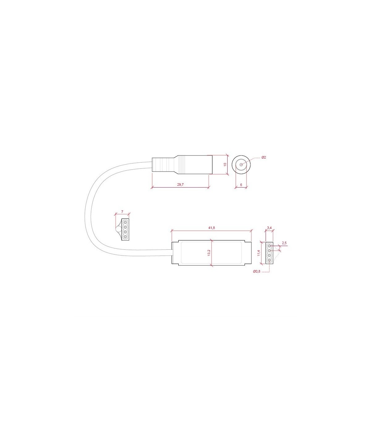 Amplificador RGB Mini 144W 12V-24V IP25