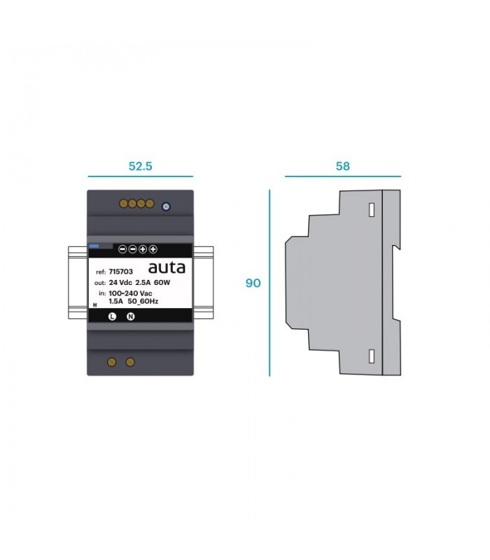 Alimentador ALV 2.5A / 220V / 24VDC AUTA