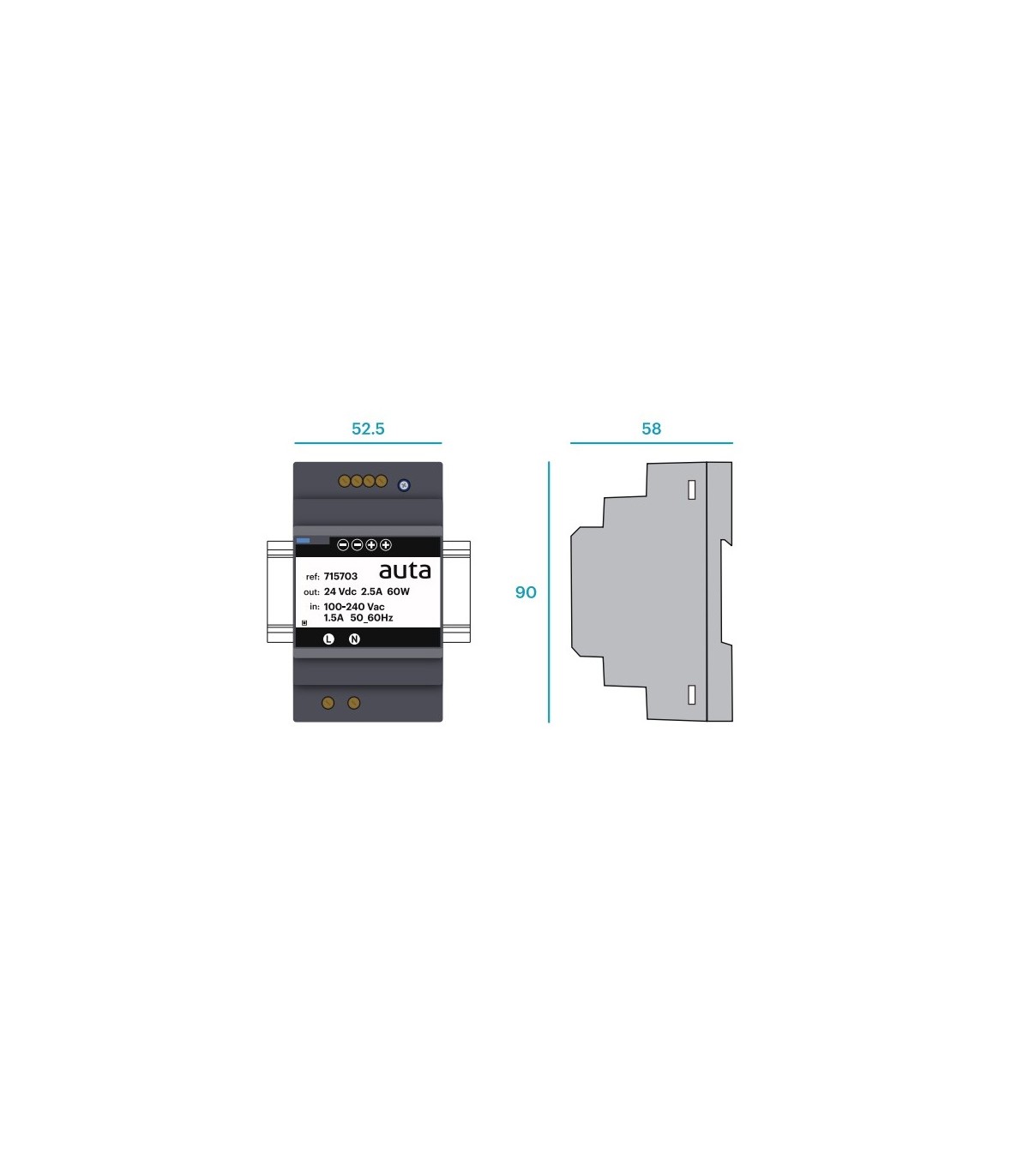 Alimentador ALV 2.5A / 220V / 24VDC AUTA