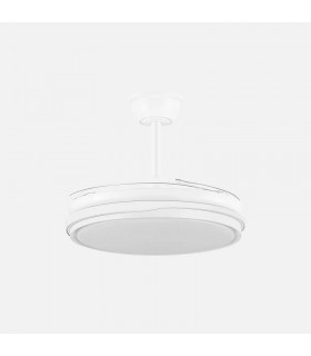 Ventilador de Techo TEMPANO Blanco DC 59W 6980Lm 4 Aspas CCT
