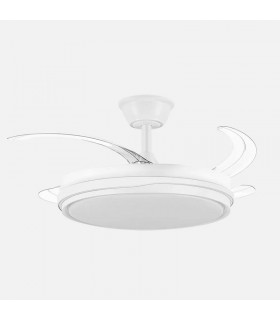 Ventilador de Techo TEMPANO Blanco DC 59W 6980Lm 4 Aspas CCT