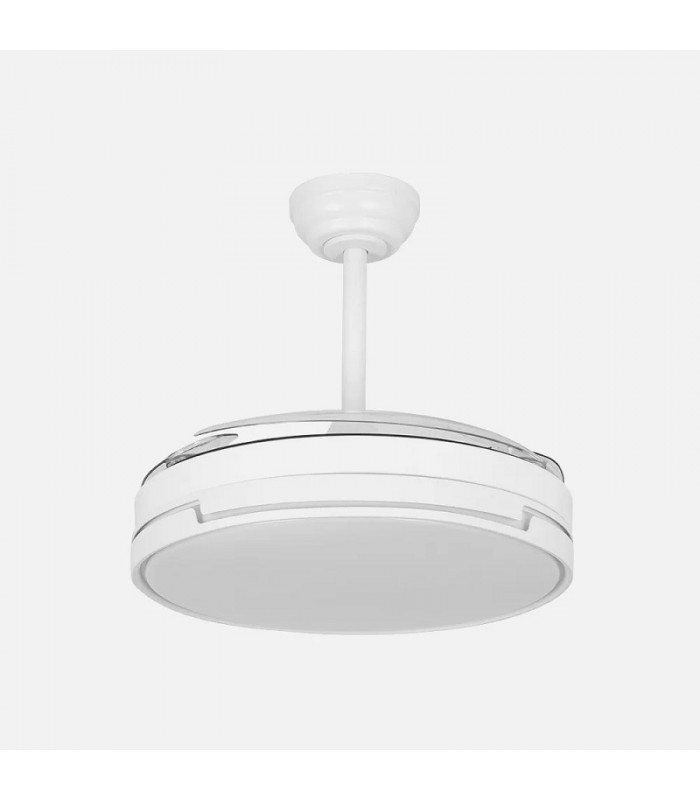 Ventilador PAPIRO DC 59W 6980Lm 4 Aspas Blanco CCT
