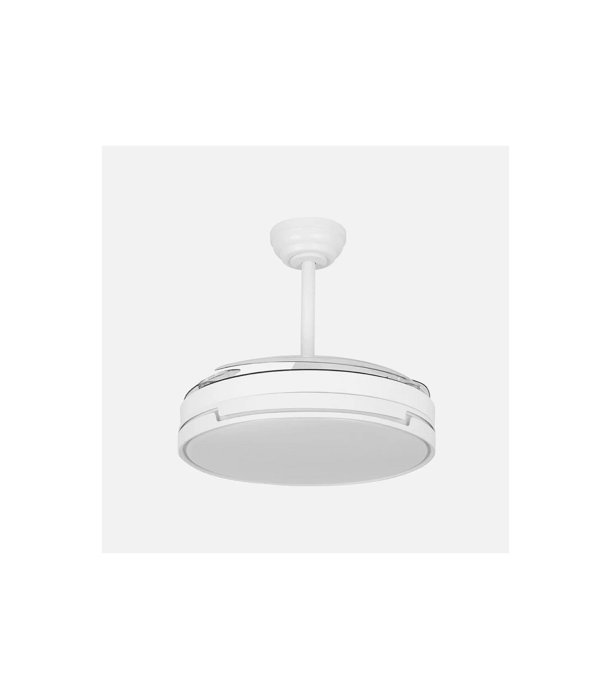 Ventilador PAPIRO DC 59W 6980Lm 4 Aspas Blanco CCT