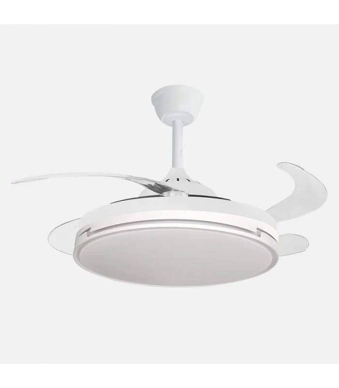 Ventilador PAPIRO DC 59W 6980Lm 4 Aspas Blanco CCT