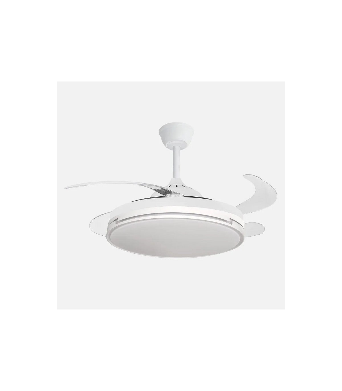 Ventilador PAPIRO DC 59W 6980Lm 4 Aspas Blanco CCT