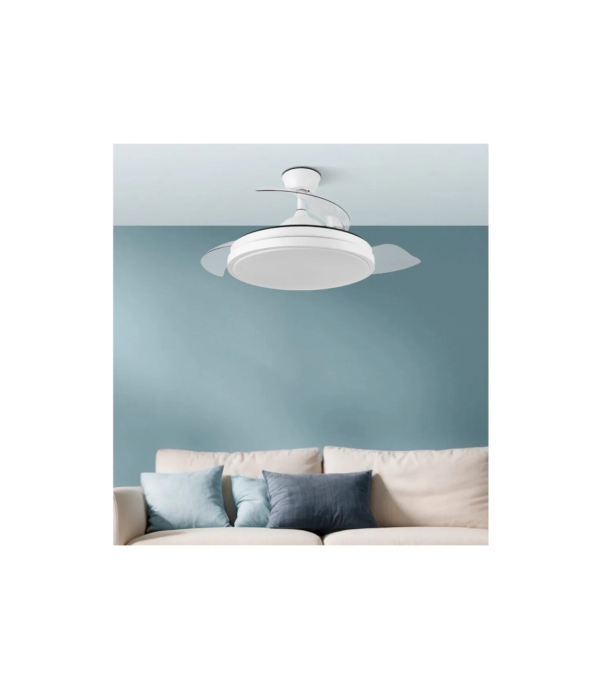 Ventilador Escorpión-XS DC 59W 6980Lm 3 Aspas Blanco CCT