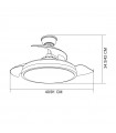 Ventilador Escorpión-XS DC 59W 6980Lm 3 Aspas Blanco CCT