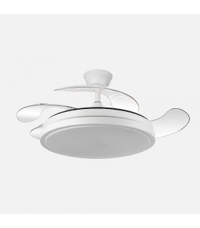 Ventilador Escorpión DC 59W 6980Lm 4 Aspas Blanco CCT