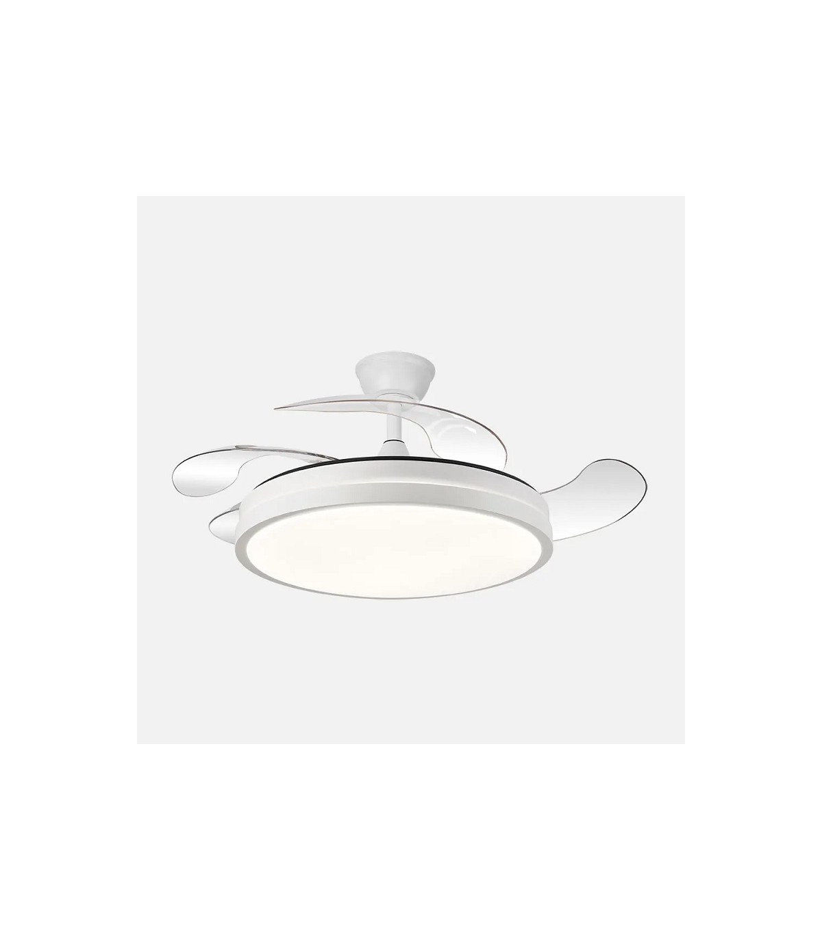 Ventilador Escorpión DC 59W 6980Lm 4 Aspas Blanco CCT