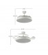 Ventilador Escorpión DC 59W 6980Lm 4 Aspas Blanco CCT
