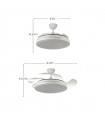 Ventilador Escorpión DC 59W 6980Lm 4 Aspas Blanco CCT