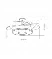 Ventilador de Techo Dani-XS Cuero DC 59W 6980Lm 4 Aspas CCT