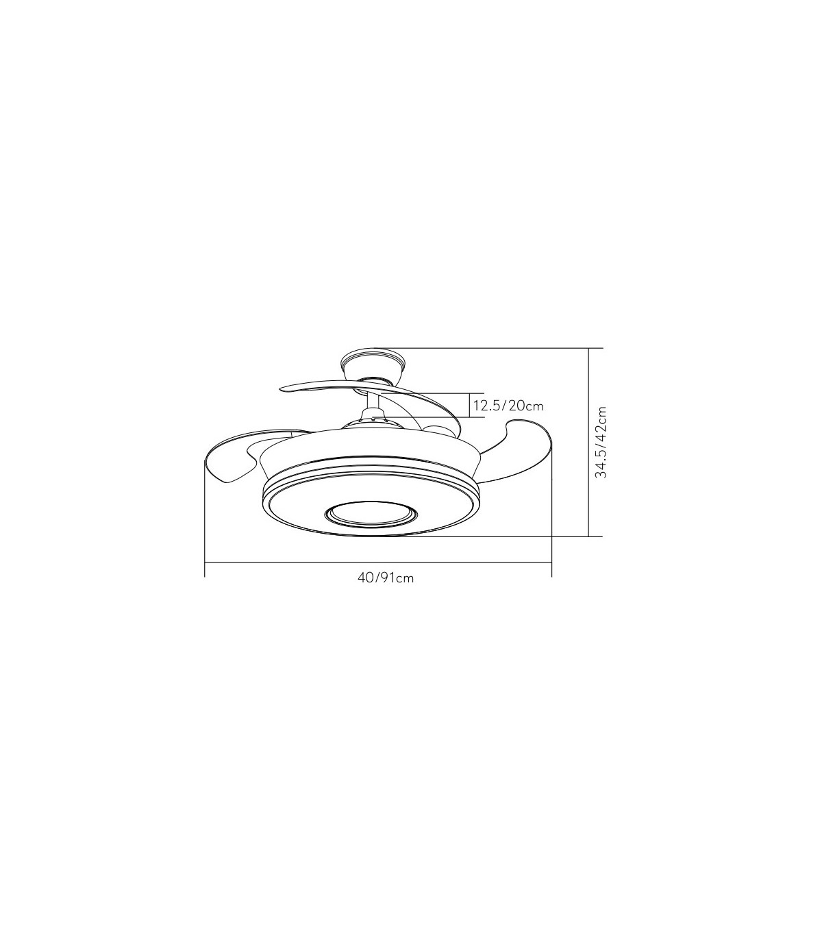Ventilador de Techo Dani-XS Cuero DC 59W 6980Lm 4 Aspas CCT