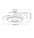 Ventilador de Techo Dani Blanco DC 59W 6980Lm 4 Aspas CCT