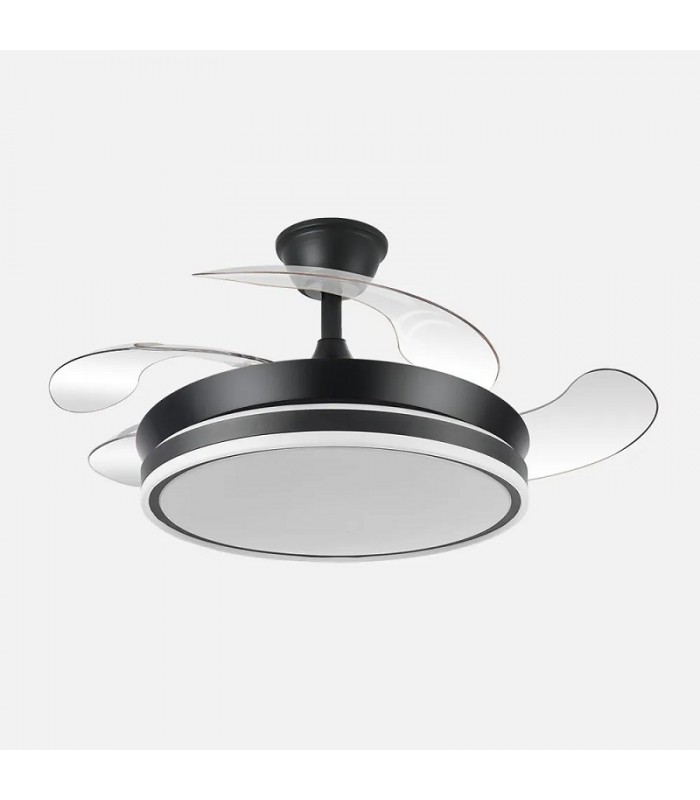 Ventilador BAYOMO-XS DC 59W 6980Lm 4 Aspas Negro CCT