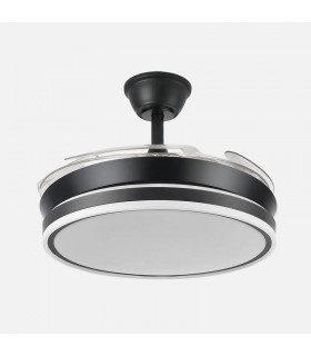 Ventilador BAYOMO-XS DC 59W 6980Lm 4 Aspas Negro CCT