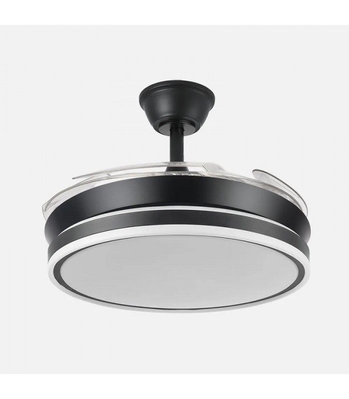 Ventilador BAYOMO-XS DC 59W 6980Lm 4 Aspas Negro CCT