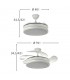 Ventilador BAYOMO-XS DC 59W 6980Lm 4 Aspas Negro CCT