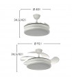 Ventilador BAYOMO-XS DC 59W 6980Lm 4 Aspas Negro CCT