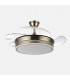 Ventilador BAYOMO-XS DC 59W 6980Lm 4 Aspas Cuero CCT
