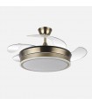 Ventilador BAYOMO-XS DC 59W 6980Lm 4 Aspas Cuero CCT