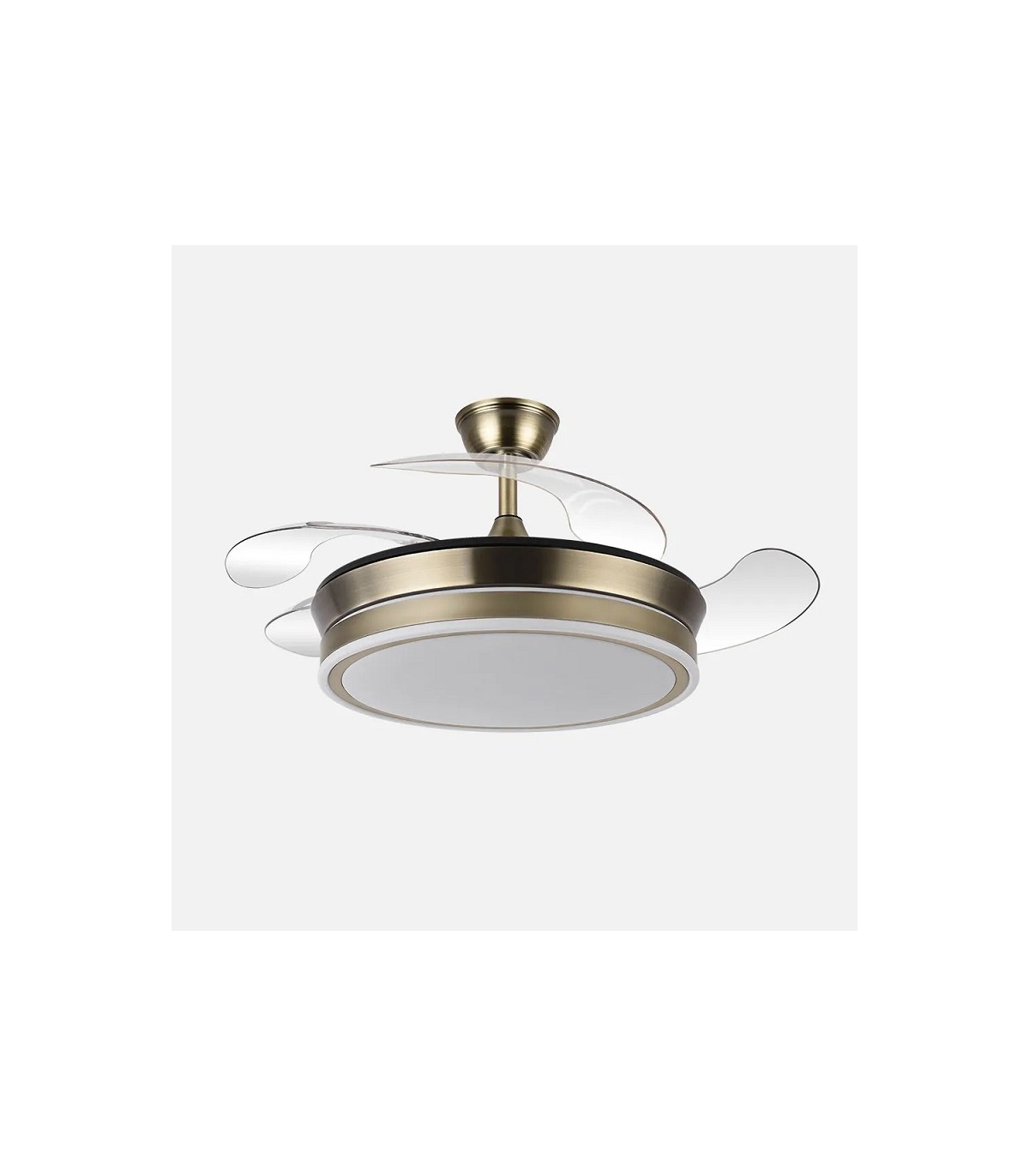 Ventilador BAYOMO-XS DC 59W 6980Lm 4 Aspas Cuero CCT