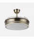 Ventilador BAYOMO-XS DC 59W 6980Lm 4 Aspas Cuero CCT
