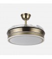 Ventilador BAYOMO-XS DC 59W 6980Lm 4 Aspas Cuero CCT