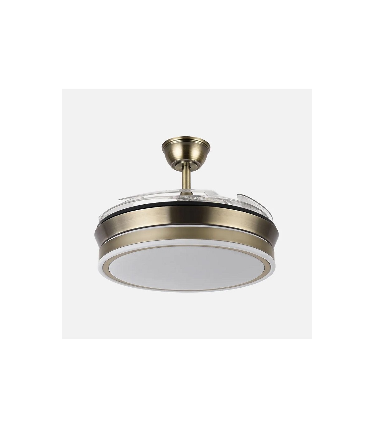 Ventilador BAYOMO-XS DC 59W 6980Lm 4 Aspas Cuero CCT
