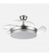 Ventilador BAYOMO-XS DC 59W 6980Lm 4 Aspas Níquel CCT