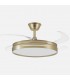 Ventilador Micenas Cuero DC 59W 6980Lm 4 Aspas CCT