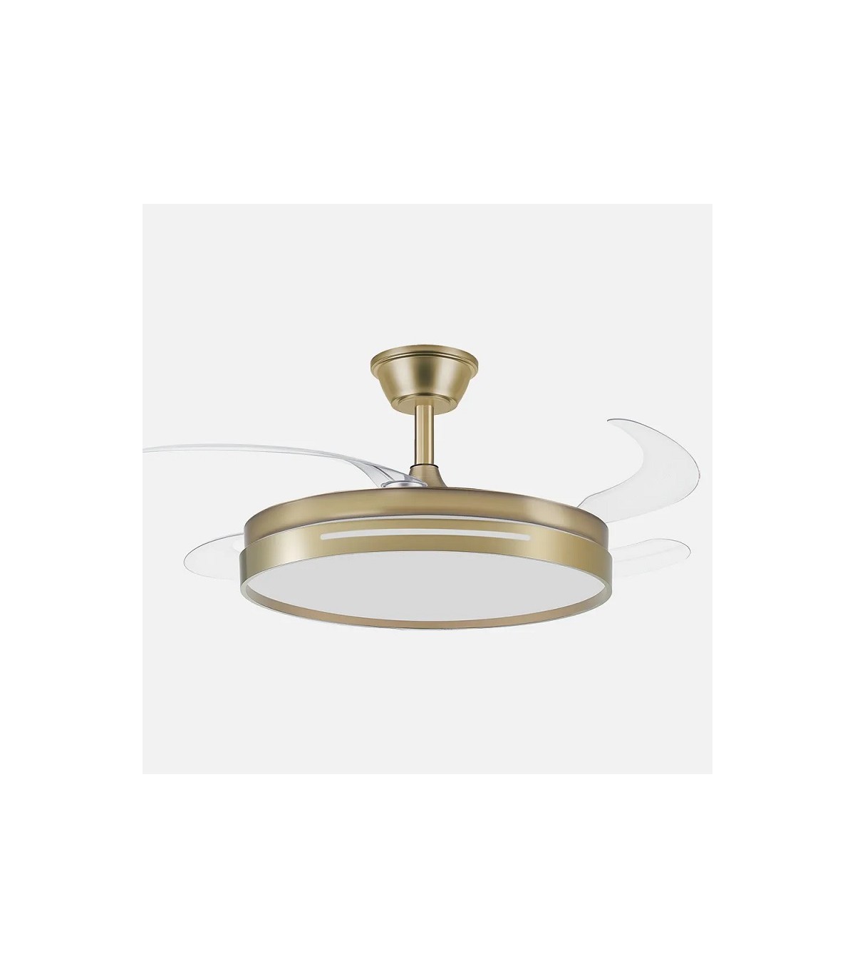 Ventilador Micenas Cuero DC 59W 6980Lm 4 Aspas CCT