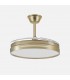 Ventilador Micenas Cuero DC 59W 6980Lm 4 Aspas CCT